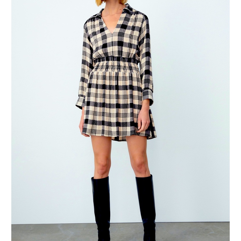 Zara plaid dress